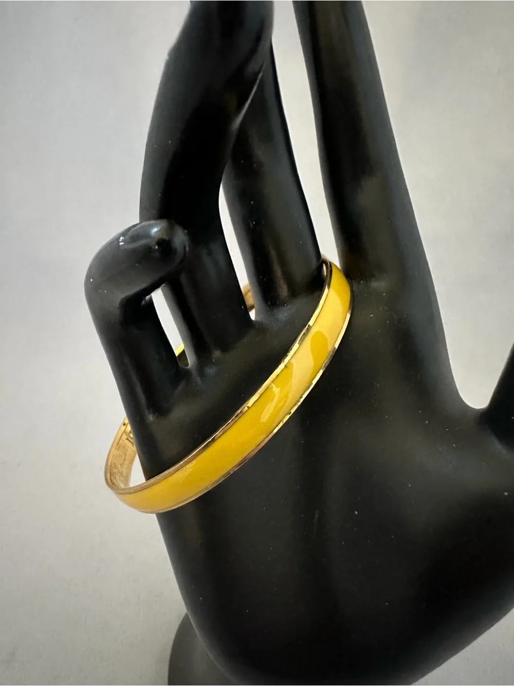 J. Crew Yellow Enamel Bangle with Gold Trim